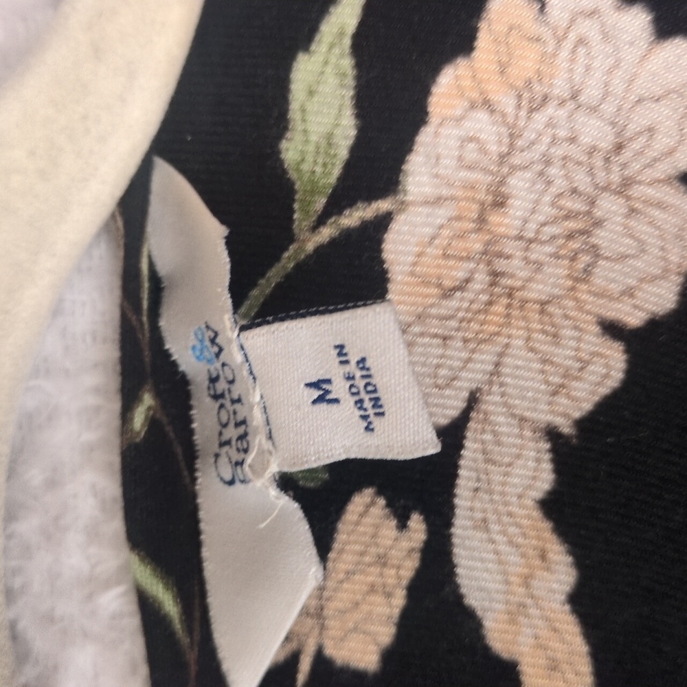 Croft & Barrow Womens Floral Asymmetrical Cardigan Size M - Picture 4 of 7